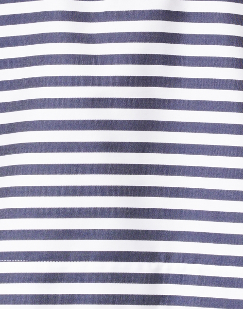 Fabric image - Hinson Wu - Aileen Navy and White Striped Cotton Shirt