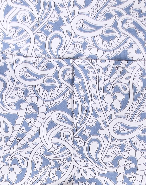 Fabric image - Elliott Lauren - Blue Paisley Print Pull On Ankle Pant