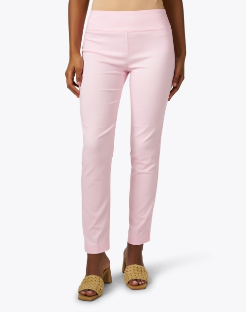 Front image - Elliott Lauren - Pink Stretch Pull On Ankle Pant 