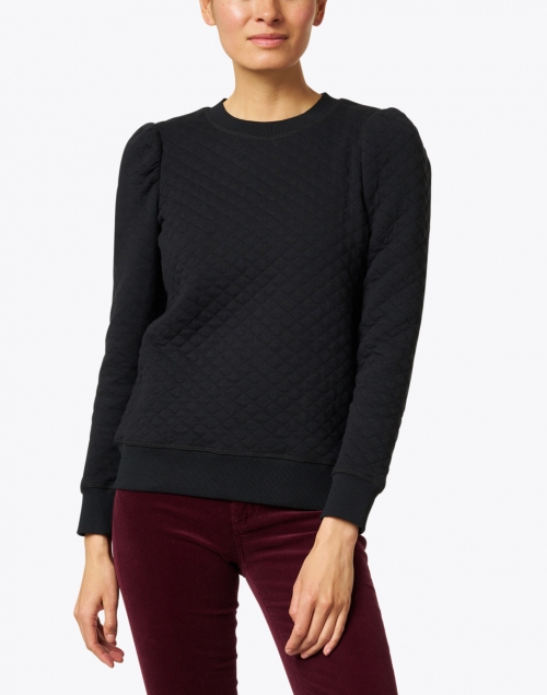 Sail to Sable - Black Quilted French Terry Top