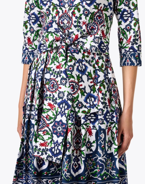 Extra_1 image - Samantha Sung - Audrey Tile Print Stretch Cotton Dress