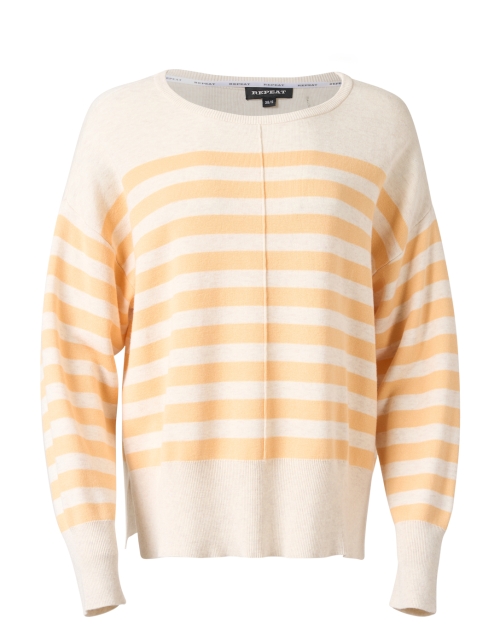 Product image - Repeat Cashmere - Beige and Orange Stripe Cashmere Sweater