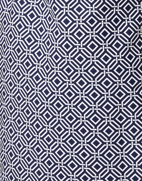 Fabric image - Jude Connally - Susanna Navy Print Shirt Dress