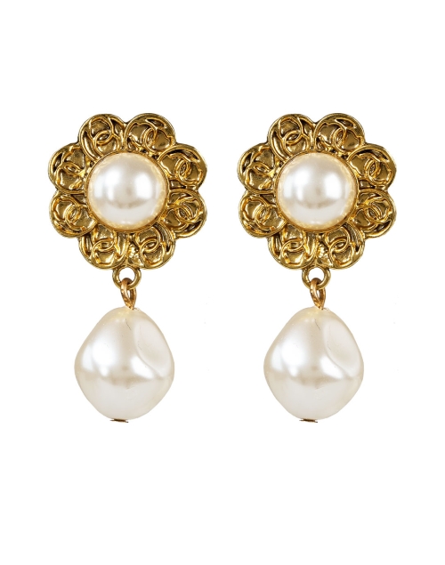 Jennifer Behr Brilynn Gold Pearl Drop Earrings