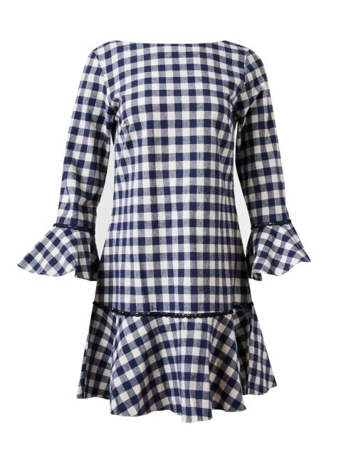 Product image - Sail to Sable - Navy Gingham Cotton Dress 