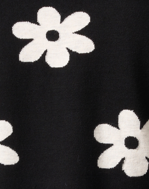 Fabric image - J'Envie - Black Floral Intarsia Sweater