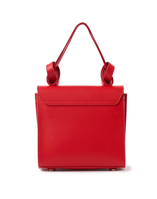 Back image - Ines de la Fressange - Beatrice Red Leather Buckle Handbag