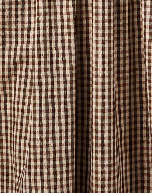 Fabric image - L.K. Bennett - Rae Brown Gingham Dress