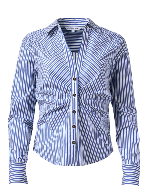 Product image - Veronica Beard - Joelle Blue and White Striped Blouse 
