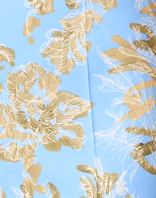 Fabric image - Lafayette 148 New York - Gates Blue Floral Print Pant