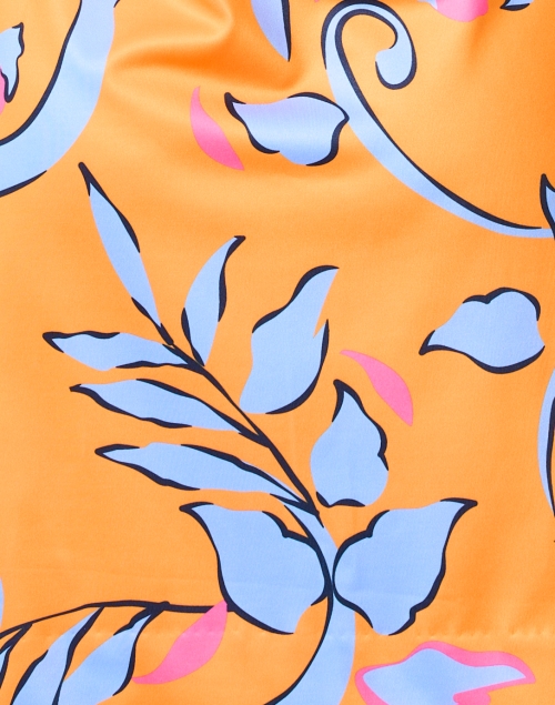 Fabric image - Gretchen Scott - Orange Floral Printed Jersey Dress