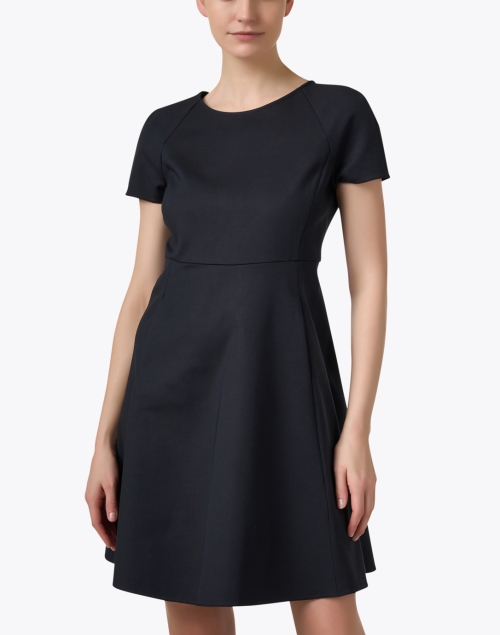 Front image - Emporio Armani - Navy Fit and Flare Dress