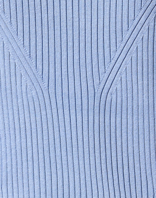 Fabric image - Ecru - Blue Rib Knit Sweater