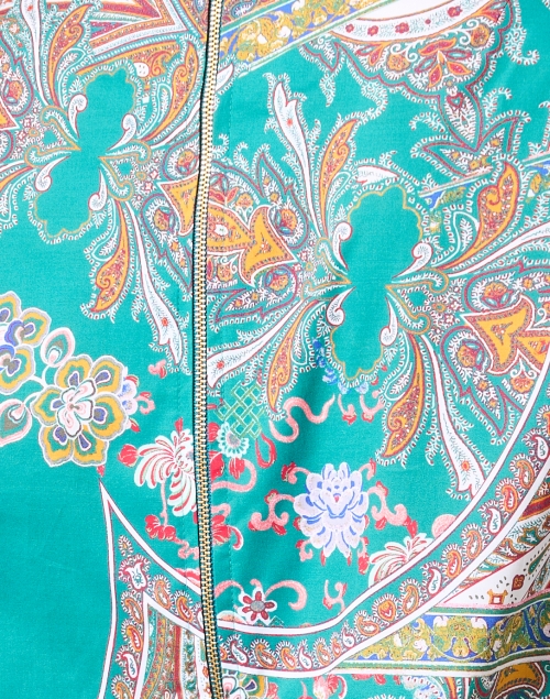 Fabric image - Hinson Wu - Xena Teal Paisley Cotton Shirt