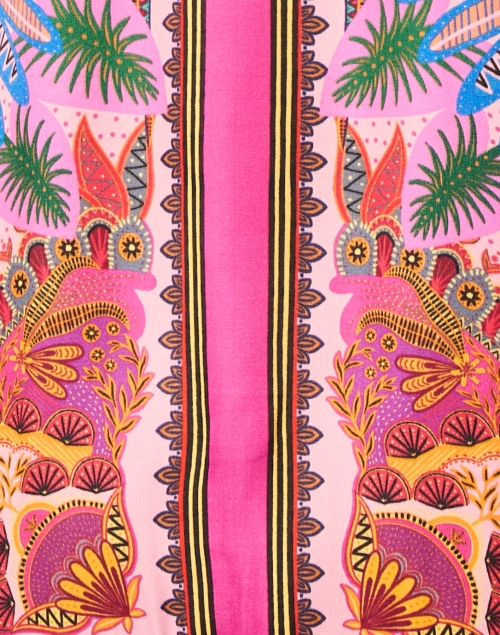 Fabric image - Farm Rio - Pink Macaw Print Scarf Cardigan