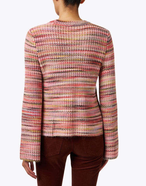 Back image - Ecru - Multi Color Striped Sweater