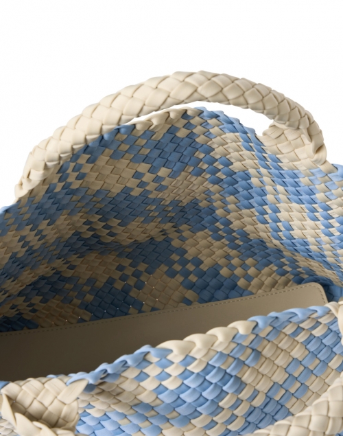 Extra_1 image - Naghedi - St. Barths Medium Light Blue Plaid Woven Handbag