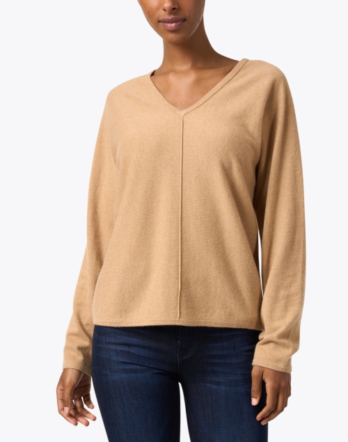 Front image - Repeat Cashmere - Camel Cashmere Sweater