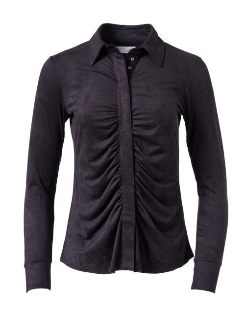 Product image - Southcott - Dawson Black Faux Suede Ruched Shirt