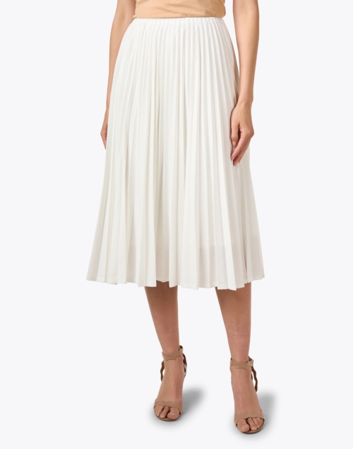 Front image - Joseph - Ivory Plisse Skirt