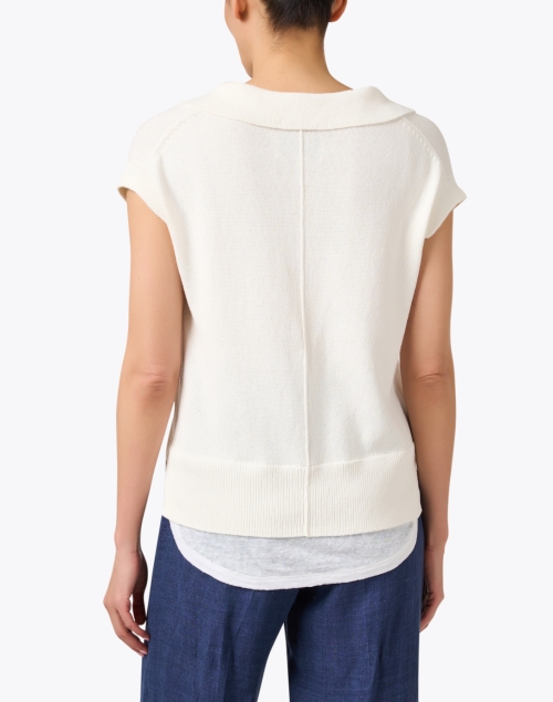 Back image - Brochu Walker - Jaia Ivory Polo Looker Sweater