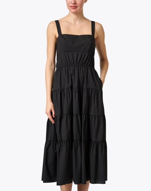 Front image - Jason Wu - Black Poplin Tiered Dress