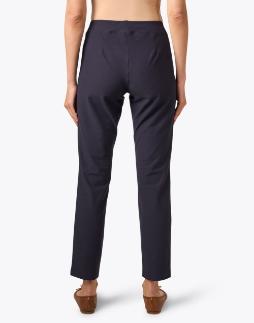 Back image - Eileen Fisher - Navy Stretch Slim Ankle Pant