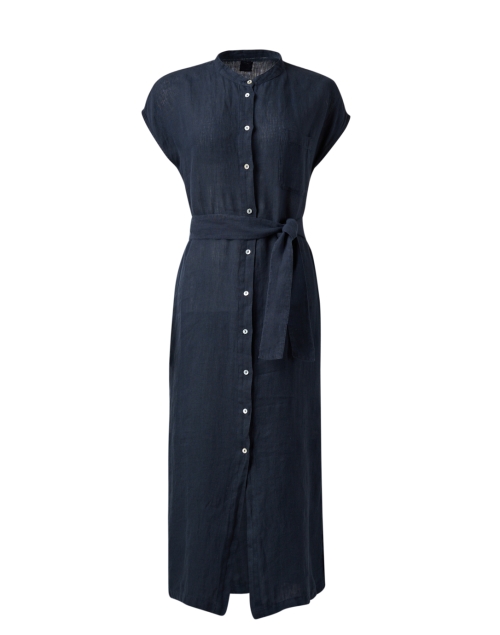 Product image - 120% Lino - Navy Linen Shirt Dress