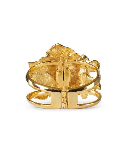 Back image - Kenneth Jay Lane - Gold Flower Cuff Bracelet