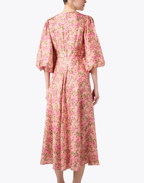 Back image - L.K. Bennett - Lois Pink Floral Print Dress