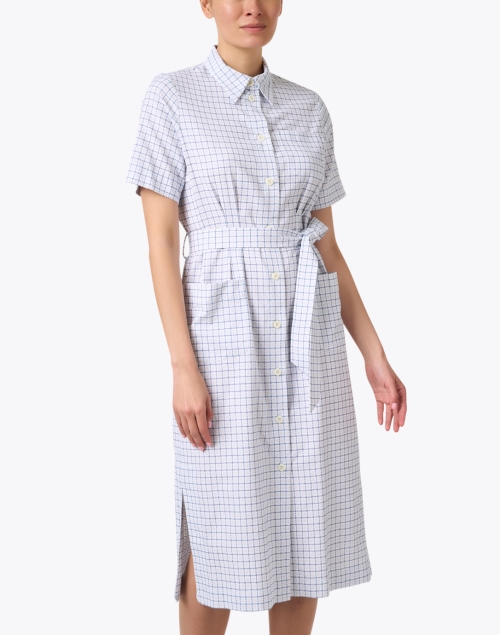 Front image - Ines de la Fressange - Stella White Print Cotton Shirt Dress 