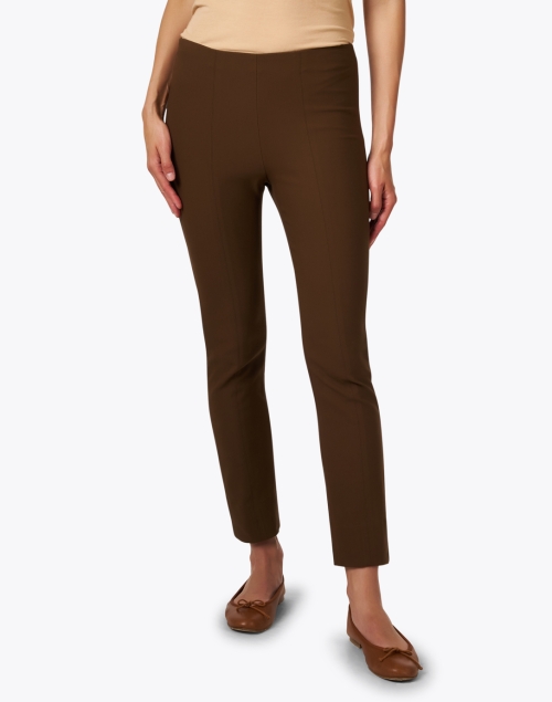 Front image - Vince - Brown Bi-Stretch Pull On Pant