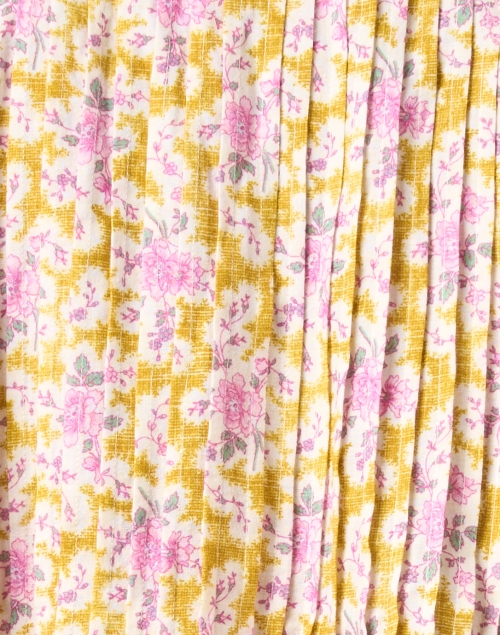 Fabric image - D'Ascoli - Delphine Yellow and Pink Print Top