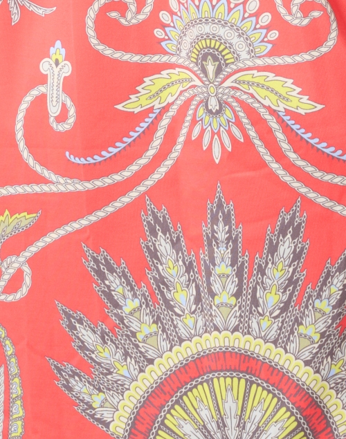 Fabric image - Gretchen Scott - Red Plume Printed Twist Front Dress