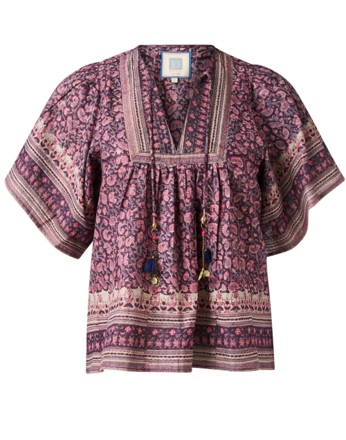 Product image - Bell - Angel Brown and Pink Paisley Cotton Blouse