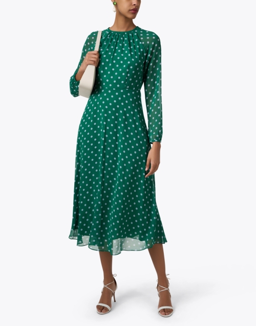 Addison Green Dot Print Dress