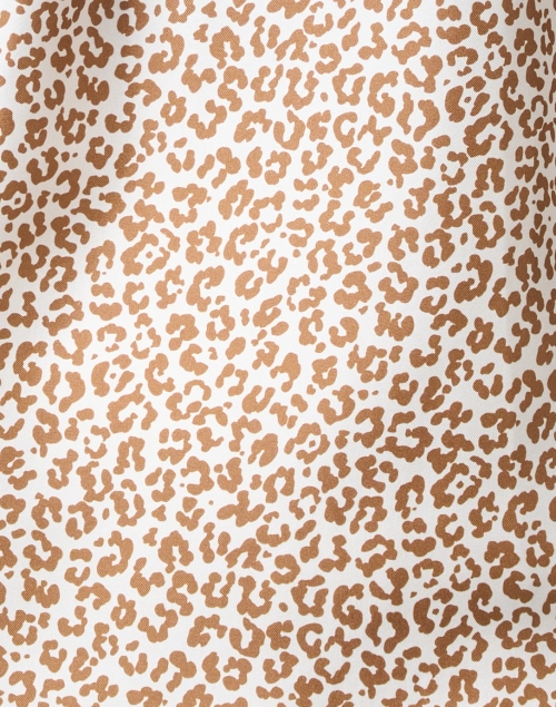 Fabric image - Rosso35 - Cream and Camel Leopard Print Silk Blouse