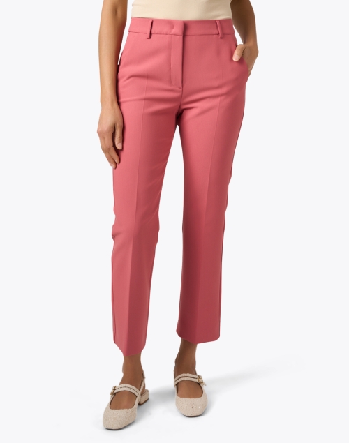 Front image - Weekend Max Mara - Freda Pink Straight Leg Ankle Pant 