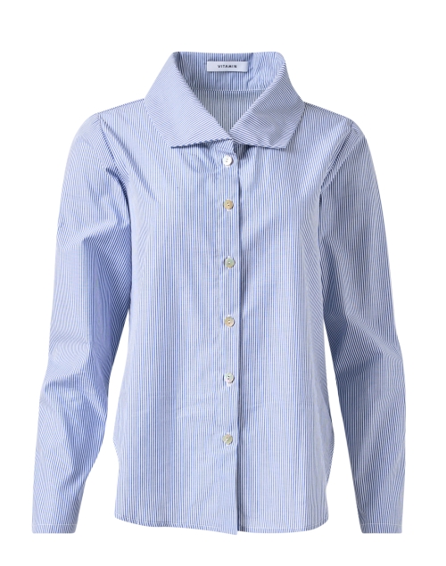 Product image - Vitamin Shirts - Blue and White Striped Cotton Shirt
