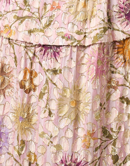 Fabric image - Kobi Halperin - Rosalie Pink Metallic Print Dress