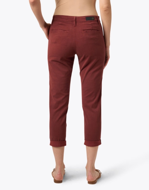Back image - AG Jeans - Caden Burgundy Stretch Cotton Pant