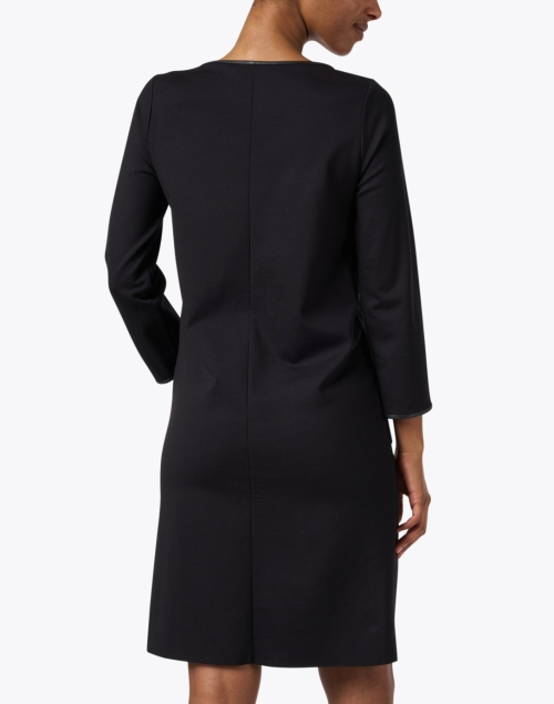Back image - Weill - Black Stretch Knit Dress
