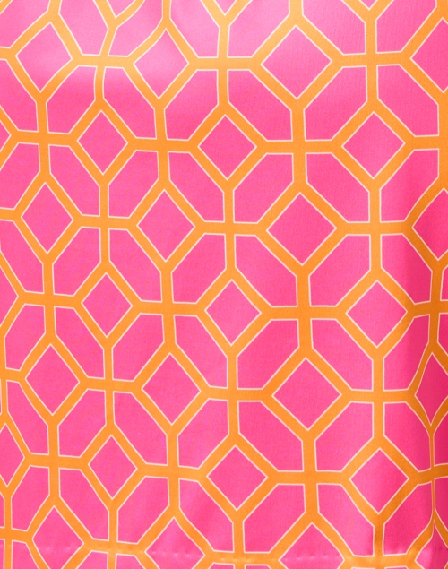 Fabric image - Gretchen Scott - Pink and Orange Geo Print Twist Dress