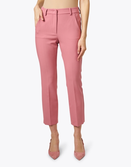 Front image - Weekend Max Mara - Rana Pink Stretch Cotton Trouser