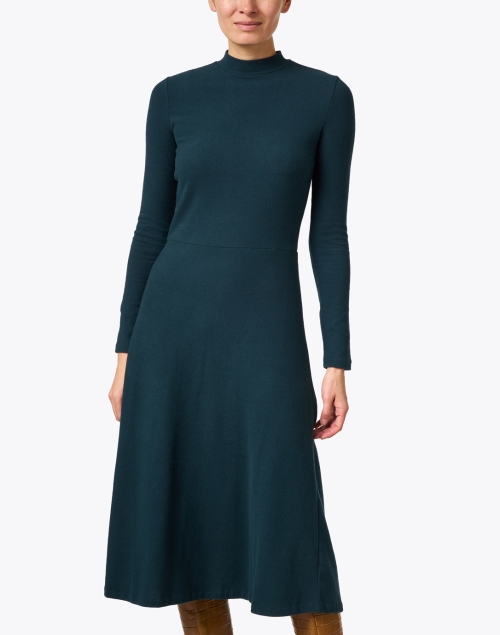 Front image - Vince - Deep Green Jersey Dress