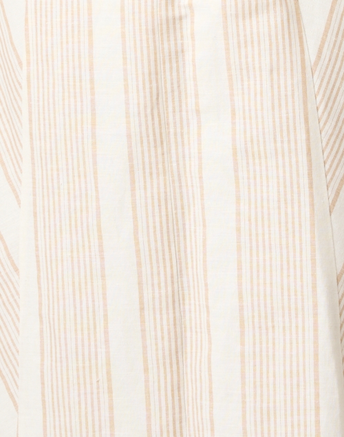 Fabric image - Marc Cain - Cream Stripe Linen Midi Dress