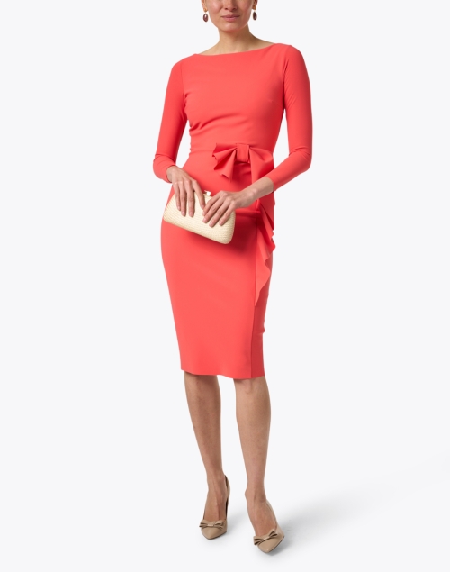 Coral Stretch Jersey Dress