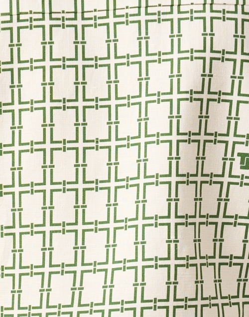 Fabric image - Tara Jarmon - Christine Green Geometric Print Top