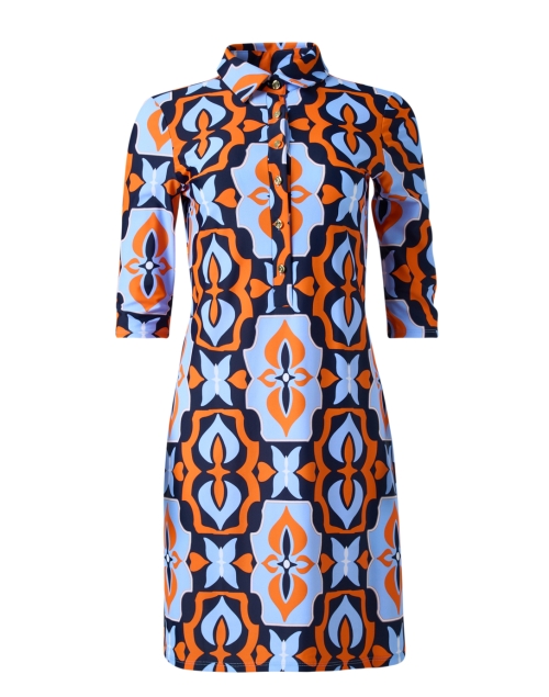 Product image - Jude Connally - Susanna Blue and Orange Print Dress