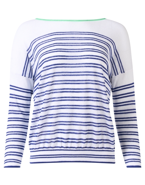 Product image - Elliott Lauren - White and Blue Striped Sweater